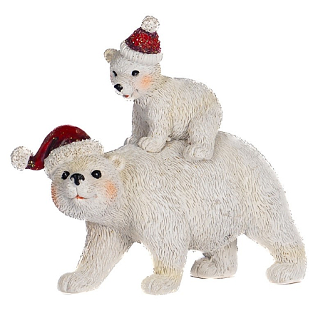 Рождественский медведь с медвежонком